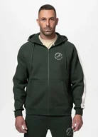 Bluzy męskie - Bluza męska rozpinana z kapturem Pit Bull San Diego CA ciemno zielona M - miniaturka - grafika 1
