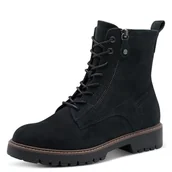 Botki damskie - Tamaris Damskie sztyblety Lace Boot Flat 1-25207-45, granatowe, 40 EU, grantowy, 40 EU - miniaturka - grafika 1