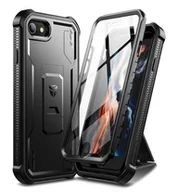 Etui i futerały do telefonów - Dexnor Etui na telefon iPhone SE 2022/2020, iPhone 7/8 [wbudowana ochrona wyświetlacza i podpórka] Heavy Duty Military Grade, odporne na uderzenia etui ochronne do Apple iPhone 7/8/SE2/SE3 - czarne - miniaturka - grafika 1