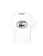 Koszulki męskie - Lacoste Relaxed Fit Koszulka męska, Biały/Zielony, 3XL - miniaturka - grafika 1