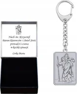Breloki - Radziszewska Jewellery BRELOK ŚWIĘTY KRZYSZTOF SREBRO 925 PREZENT BRELOK DO KLUCZY GRAWER GRATIS - miniaturka - grafika 1