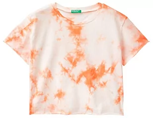 United Colors of Benetton Koszulka dziewczęca z krótkim rękawem, Arancione 62n, S - Koszulki dla dziewczynek - miniaturka - grafika 1