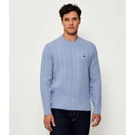 Swetry męskie - Lacoste Wełniany sweter Classic fit - miniaturka - grafika 1
