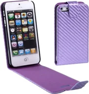Etui i futerały do telefonów - Etui na telefon komórkowy flip thin carbon look do telefonu komórkowego iPhone SE fioletowy - miniaturka - grafika 1