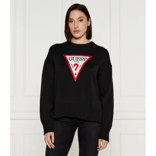 Guess Jeans Sweter Regular Fit - Swetry damskie - miniaturka - grafika 1