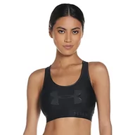 Biustonosze - Under Armour Armour Mid Keyhole Graphic komfortowa bielizna funkcyjna, biustonosz sportowy z wzorem typu racerback i kompresyjnym dopasowaniem - miniaturka - grafika 1