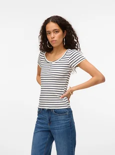 Vero Moda Koszulka "Sea" w kolorze białym - Koszulki i topy damskie - miniaturka - grafika 1