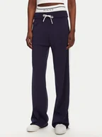 Spodnie sportowe damskie - PINKO Spodnie dresowe Marsicano 104888 A2FQ Granatowy Regular Fit - miniaturka - grafika 1