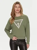 Bluzy damskie - Guess Bluza Pony W4RQ13 KC5H2 Zielony Regular Fit - miniaturka - grafika 1