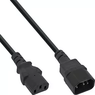 Kable komputerowe i do monitorów - InLine Kabel zasilający Power cable 3pin IEC męskie - żeńskie black1 m - 16631 - miniaturka - grafika 1