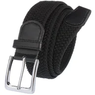 Paski - Pasek Pleciony Do Spodni Elastyczny Gumowy M��ski Damski Czarny 95 cm - miniaturka - grafika 1
