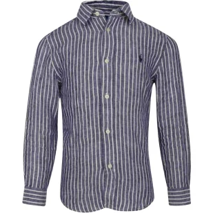 POLO RALPH LAUREN Lniana koszula Regular Fit - Bluzki dla chłopców - miniaturka - grafika 1