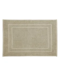 Dywanik Bawełniany Dywanik Łazienkowy Frotte Beżowy 50x70 cm - Dywaniki łazienkowe - miniaturka - grafika 1
