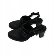 Półbuty damskie - Czarne półbuty damskie obcas EASY STREET 38,5 - miniaturka - grafika 1