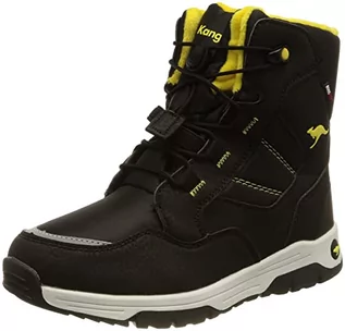 Buty dla dziewczynek - KangaROOS Buty dziecięce uniseks K-mj North RTX, Jet Black Neon Yellow, 33 EU - grafika 1