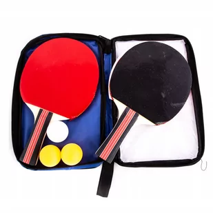 Ping Pong Zestaw W Pokrowcu Paletki Piłeczki - Tenis stołowy - miniaturka - grafika 1