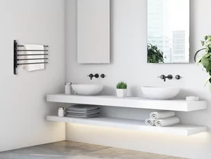 Wieszak na ręczniki łazienkowy TYROS czarny loftowy - Wieszaki łazienkowe - miniaturka - grafika 1