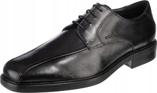 GEOX PÓŁBUTY MĘSKIE SKÓRZANE CZARNE SZNUROWANE 43 Ż_B - Półbuty męskie - miniaturka - grafika 1