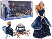 Lalki dla dziewczynek - interaktywna Karoca lalka w pięknej sukience z karocą konik - miniaturka - grafika 1