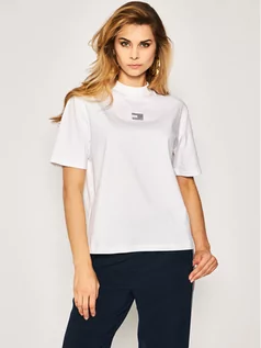 Koszulki i topy damskie - Tommy Hilfiger T-Shirt ICONS High-Nk WW0WW28403 Biały Regular Fit - grafika 1