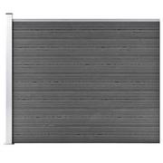 Ogrodzenia - vidaxl Panel ogrodzeniowy z WPC, 175x146 cm, czarny! 148985 - miniaturka - grafika 1