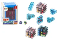 Zabawki interaktywne dla dzieci - Klocki Logiczne Puzzle Układanka Kostka Gra Różowa - miniaturka - grafika 1