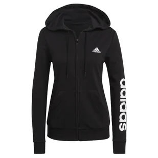 Damska bluza zapinana na zamek z kapturem adidas Essentials Logo - Bluzy sportowe damskie - miniaturka - grafika 1