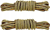 Akcesoria obuwnicze - ŻÓŁTO-CZARNE Sznurówki TREKKINGOWE 140 cm Okrągłe 5 mm SZNUROWADŁA HQ G9-66 - miniaturka - grafika 1