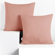 Poszewki na poduszki - Poszewka dekoracyjna 40x40 AMBER koral DecoKing jersey - miniaturka - grafika 1