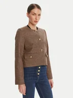 Marynarki i żakiety damskie - Barbour Marynarka LTA0126BR51 Brązowy Regular Fit - miniaturka - grafika 1