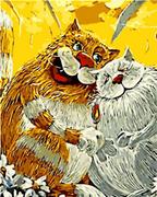 Malowanie po numerach - Artnapi 40x50cm Malowanie Po Numerach - Rysowane koty - Na Drewnianej Ramie - miniaturka - grafika 1