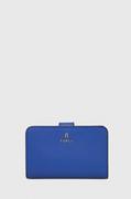 Portfele - Furla portfel skórzany damski kolor niebieski - miniaturka - grafika 1