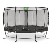 Trampoliny - Exit Trampolina ogrodowa Lotus Premium 427cm - Czarna - miniaturka - grafika 1