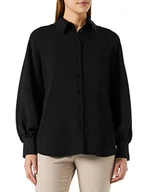 Bluzki damskie - Seidensticker Damska bluzka z długim rękawem, regular fit, czarna, 46, czarny, 46 - miniaturka - grafika 1