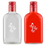 Domowy wyrób alkoholu - Butelka Piersiówka 200Ml Ze Świątecznym Nadrukiem + Zakrętka - miniaturka - grafika 1