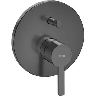 Roca Naia Black bateria prysznicowa podtynkowa czarny szczotkowany A5A2B96NM0 - Baterie wannowe i prysznicowe - miniaturka - grafika 1