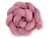 Ochraniacze do łóżeczka - Ochraniacz warkocz pleciony MINKY do łóżeczka 180cm - róż retro - miniaturka - grafika 1