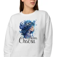 Bluzy damskie - Bluza Biała Dresowa Damska Prezent Dla Czarodziejki Królowa Chaosu Wzory M - miniaturka - grafika 1
