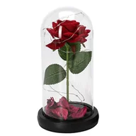 Sztuczne kwiaty - Wieczna Róża W Akrylowej Kopule Led Prezent Na Dzień Babci Walentynki - miniaturka - grafika 1
