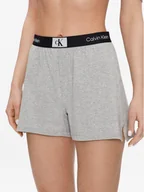 Piżamy damskie - Calvin Klein Underwear Szorty piżamowe 000QS6947E Szary Regular Fit - miniaturka - grafika 1