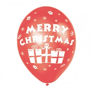 AMSCAN Balony lateksowe Merry Christmas - 27,5 cm - 6 szt. - Balony i akcesoria - miniaturka - grafika 2