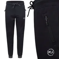 Dresy męskie - SPODNIE DRESOWE męskie długie sportowe COLLEGE czarne XXL Pako Jeans - miniaturka - grafika 1