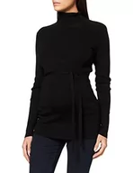 Swetry damskie - bestseller a/s Damski sweter z golfem Mljacina L/S Knit Top A, czarny, L - miniaturka - grafika 1