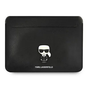 Karl Lagerfeld Karl Lagerfeld Sleeve KLCS14PISFBK 13/14" czarny/black Saffiano Ikonik Karl KF000898-0 - Torby na laptopy - miniaturka - grafika 3