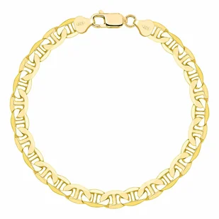 OPRAVA POZŁACANA SREBRNA BRANSOLETKA GUCCI 925 585 - 6,5MM 20cm MASYWNA MĘSKA - Bransolety męskie - miniaturka - grafika 1