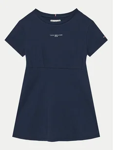 Tommy Hilfiger Sukienka codzienna KG0KG08350 S Granatowy Regular Fit - Sukienki i spódniczki dla dziewczynek - miniaturka - grafika 1