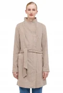 Płaszcze damskie - VERO MODA ZIMOWY PŁASZCZ DAMSKI BEŻOWY WIĄZANY Z WEŁNĄ S JXA - miniaturka - grafika 1