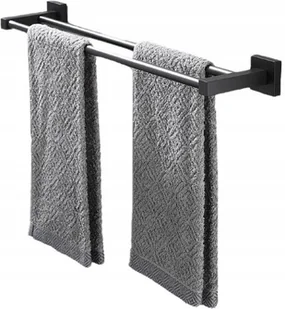 WIESZAK ŚCIENNY NA RĘCZNIKI ŁAZIENKOWY CZARNY 60CM - Wieszaki łazienkowe WIESZAK ŚCIENNY NA RĘCZNIKI ŁAZIENKOWY CZARNY 60CM - Wieszaki łazienkowe - miniaturka - grafika 1