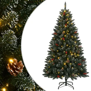 vidaXL Sztuczna choinka, 150 lampek LED, 120 cm - Choinki - miniaturka - grafika 1