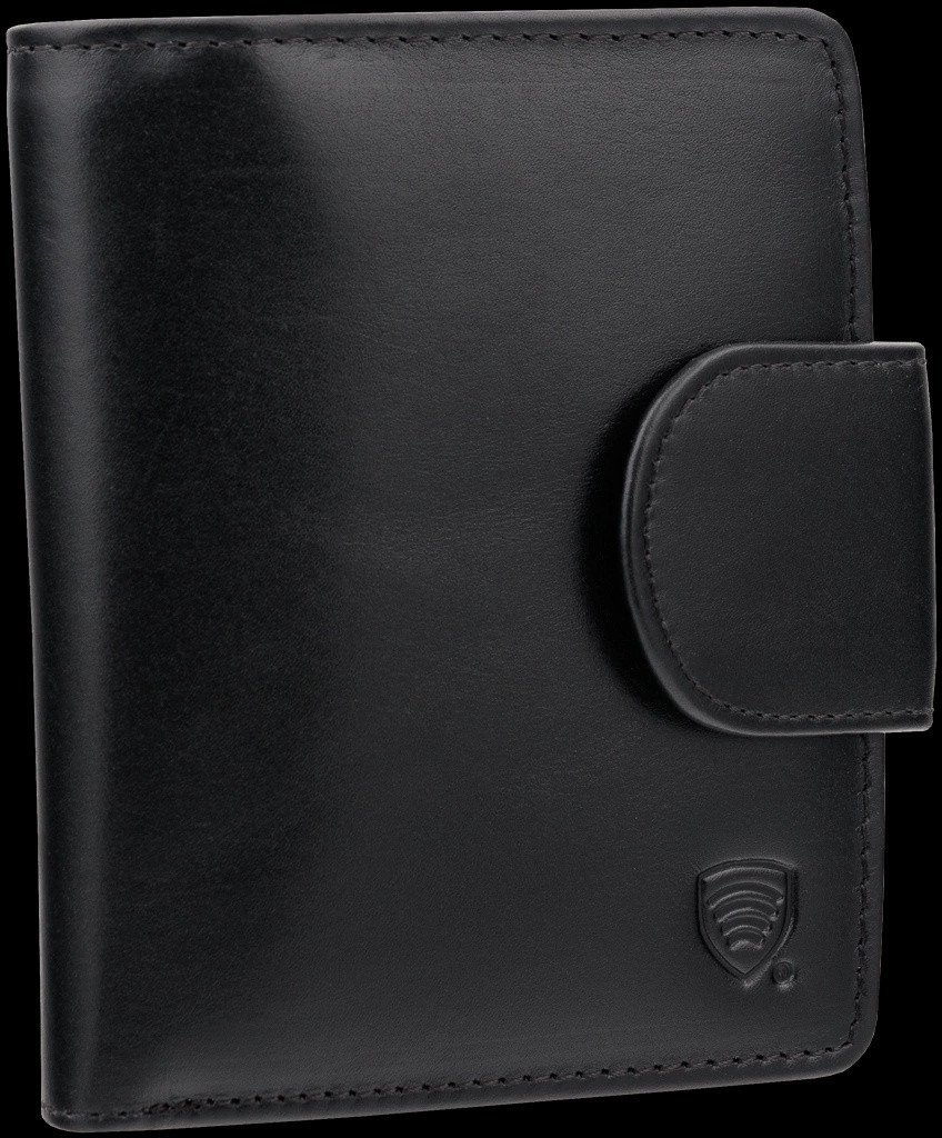Skórzany damski portfel z ochroną RFID Czarny Uniwersalny